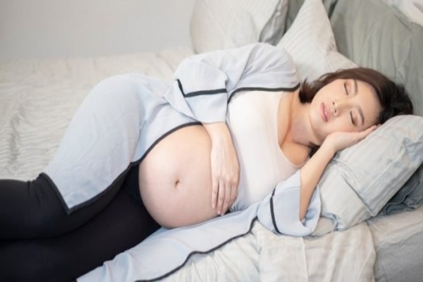 Sleeping on the left side increases blood flow to the placenta